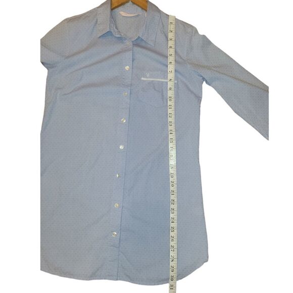 Victoria's Secret Blue Button Down/Up Longsleeve Nightgown Pajam Night Shirt XS - Picture 6 of 11